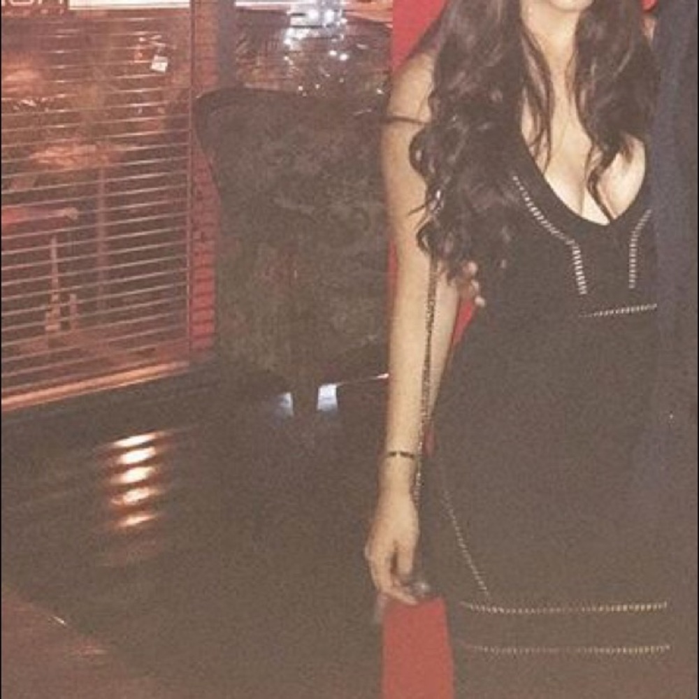Black midi bodycon dress